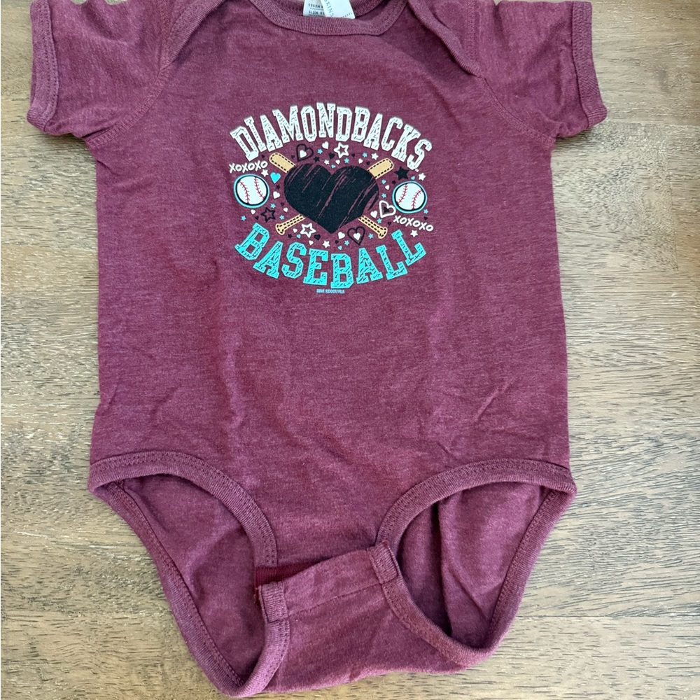 Diamondbacks Baseball Baby Onesie